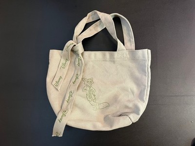 Japan Official Disney Store Nick Wilde Zootopia Mini Tote Bag Olive Green Ribbon