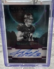 Panini 2024 Black Midnight Signatures Jeremy Shockey Emerald Auto /25 Giants