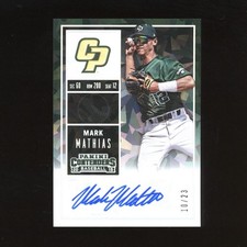 2015 Panini Contenders Mark Mathias College Ticket Auto Cracked Ice /23 Cal Poly