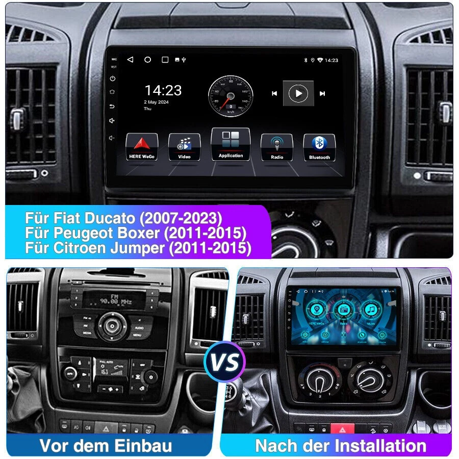 DAB+ Android 14 Autoradio CarPlay GPS Navi 6+128G Für Fiat Ducato 2006-2023 KAM - Bild 4 von 4