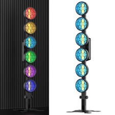 350W Retro Par Light 6 COB 168RGB LED DMX512 DJ Stage Party Disco Light Strip