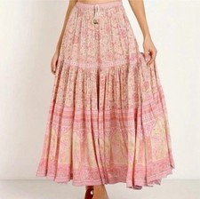 Spell & The Gypsy Poinciana Skirt Size XL Maxi Pink Cotton Candy Extra Large