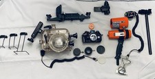 Rare Nikonos Underwater Camera. Ikelite Housing Case and accessories case