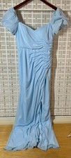 AZAZIE Women’s Bridesmaid Prom Dress Light Blue Chiffon Size A4