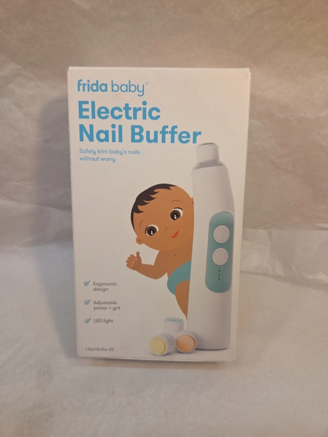 Safe Electric Nail Buffer with 4 Pads & LED Light - Ideal for Newborns
Opens in a new window or tab