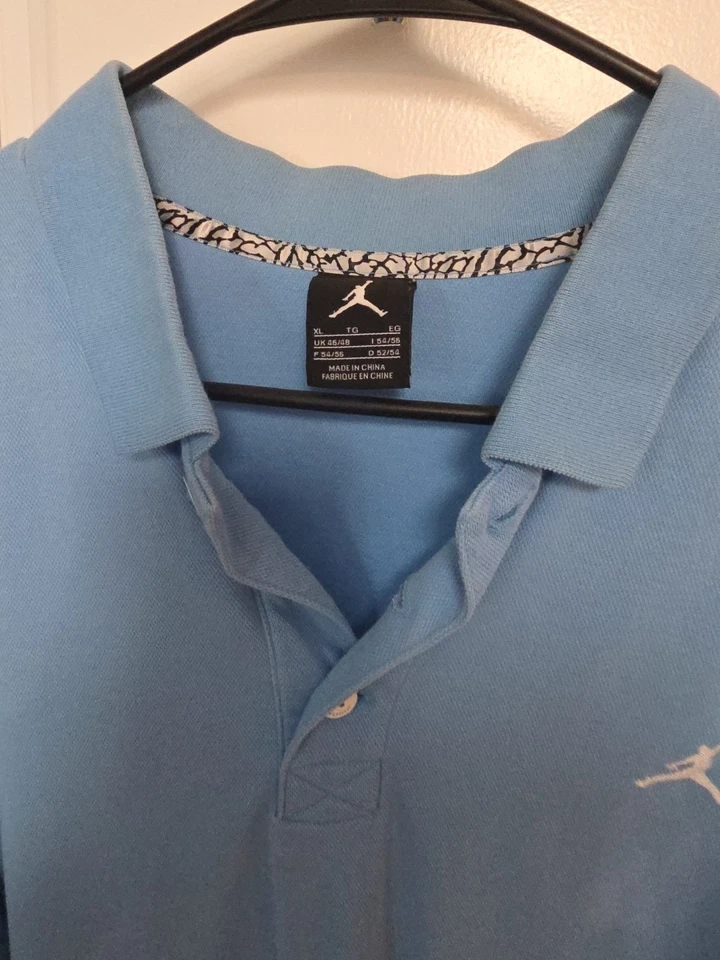 Camisa Polo Jordan Bebé Azul Cuello Talla XL Foto 2 de 4