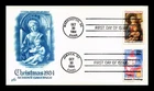 US COVER CHRISTMAS MADONNA AND CHILD & SANTA CLAUS FDC COMBO DUAL CANCEL