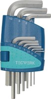 Sechskant-Winkelschraubendreher-Satz 9-Teilig, SW 1,5–10 Mm, Kurze AusfüHrung