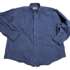 Eddie Bauer Heavy Cotton Shirt Mens XXL 2X Plaid Flannel Classic Fit Long Sleeve