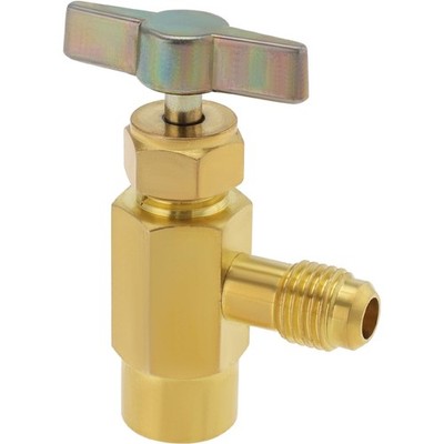 Kältemittelventil R600a Adapter Messing 7/16 Zoll Innen 1/4 Zoll SAE Außen