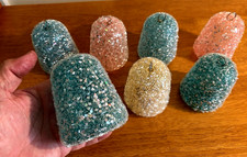 7 Large Gumdrop Ornament Candies Christmas Candy Sparkle Sugar Kitchen Decor New