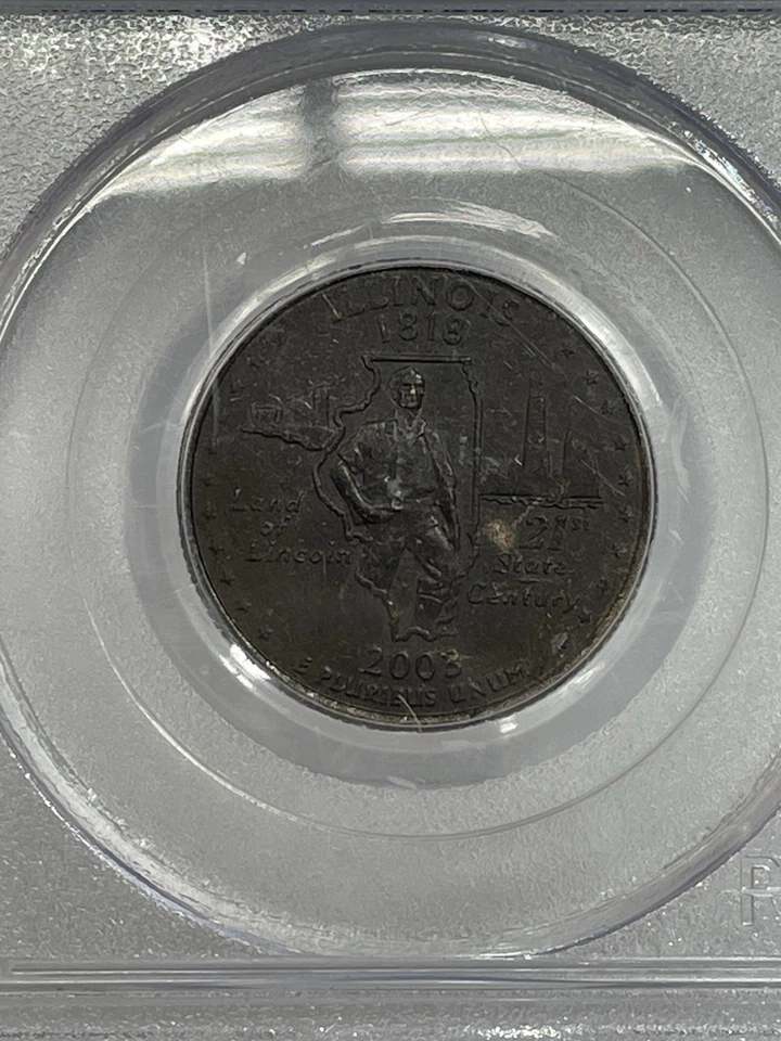 2003-P Illinois Quarter Error PCGS MS63 – Improperly Annealed Planchet - Image 2 of 4