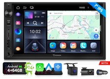 Double 2DIN 7" IPS Android Auto 14 4 64 Car Radio Wireless CarPlay GPS Universal