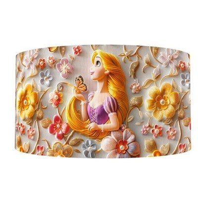 1.5'' (1 yard) Rapunzel 3D look flower princess Grosgrain Ribbon 1249507