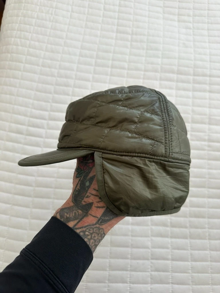 RARE Patagonia PUFFER Duckbill Cap Earflaps Hat One Size Hunter Green
