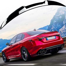 Rear Trunk Spoiler Lip Wing Replacement Gloss Black For 2015-2024 Alfa Romeo