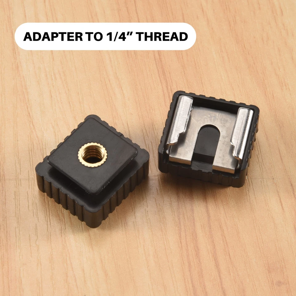 2Pcs Flash Hot Shoe Mount Adapter To 1/4 Inch Thread For Studio Light Stand9538 - Image 3 of 4