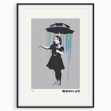 Banksy Rare Print - Nola (Blue/Green Rain)  - Limited Edition - Certificate