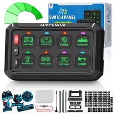 8 Gang Switch Panel Strobe Circuit Control Box for SUV Offroad Truck Car Marine