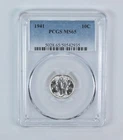 1941 Mercury Dime MS65 PCGS Blue Label