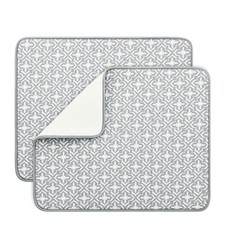 Dish Drying Mats for Kitchen Counter, Microfiber Absorbent Dish Drainer/Rack ...
