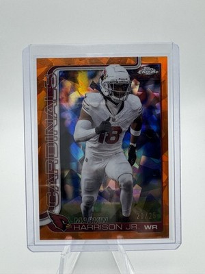 2025 Topps Chrome - Autographs Marvin Harrison Jr. #BA-MH Orange Refractor...