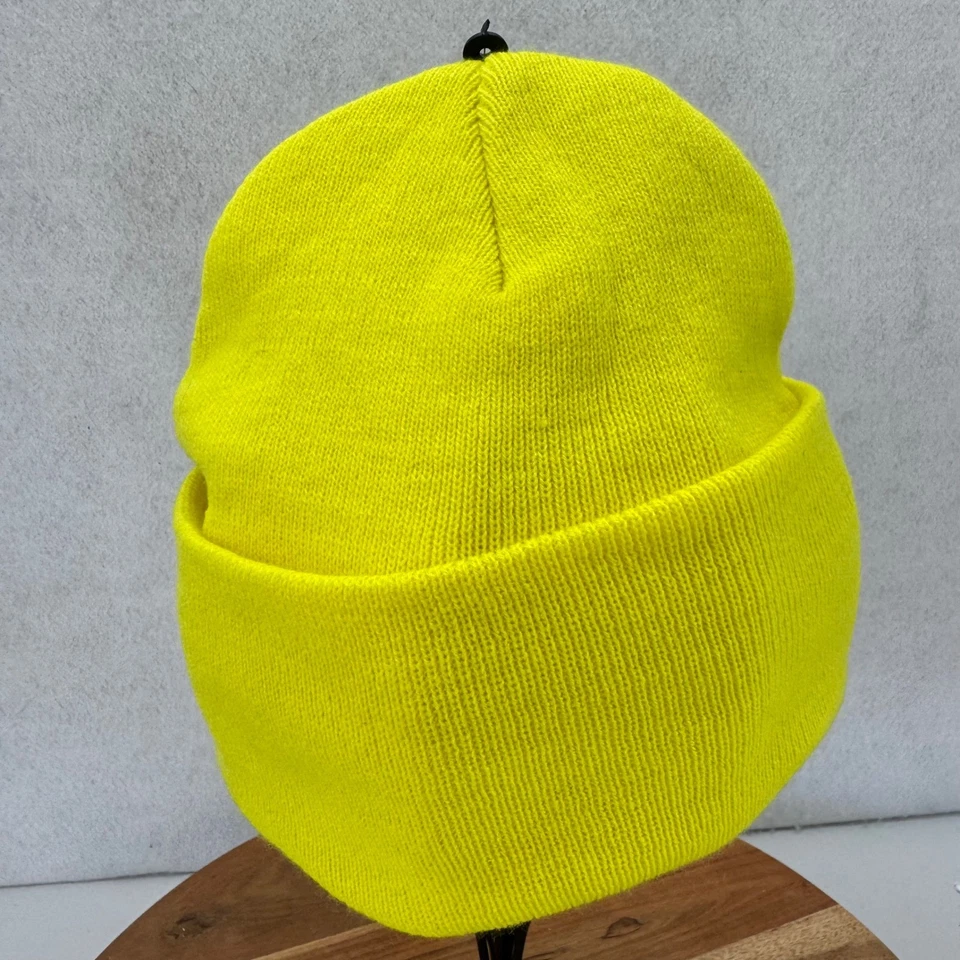 Gorro Express Amarillo Neón Tejido Gorra Talla Única Suave Invierno Cálido Foto 3 de 4