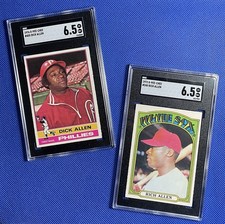 1972 & 1976 O-Pee-Chee Richie Dick Allen HOF SGC 6.5 Lot of 2🔥Canadian Issue!🔥