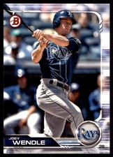 Joey Wendle 2019 Bowman #3 Tampa Bay Rays MLB READ FREE SHIPPING AutographDen