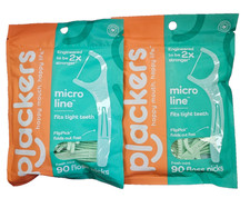 Plackers MICRO MINT flavored flossers 90ct 2 pack