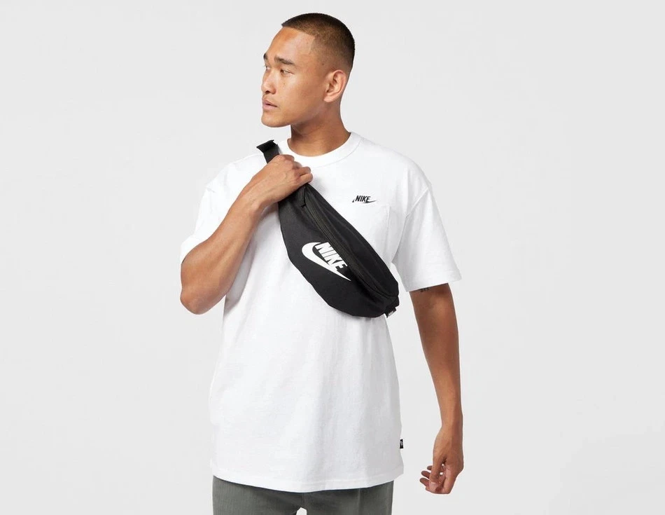 NIKE DB0488-010 Heritage Cross Body Shoulder Belt Bag Waist Pack Unisex Black