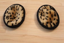 Ear Mitts Fleece Bandless Ear Muffs Leopard Print One size fits all Thinsulate 