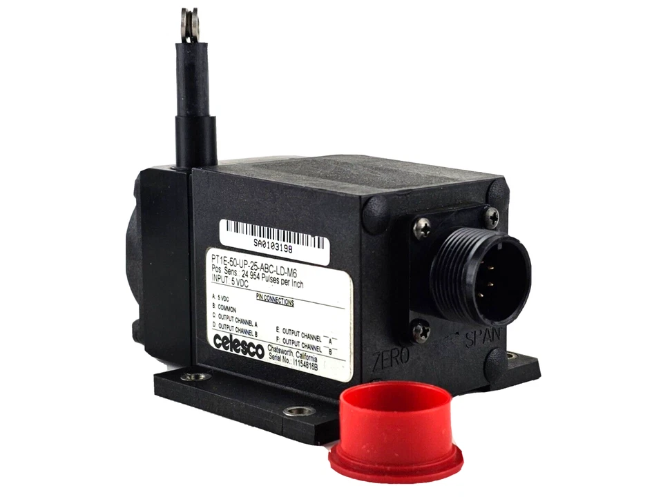 NEW Celesco PT1E-50-UP-25-ABC-LD-M6 Incremental Encoder, PT1E50UP25ABCLDM6 - Image 3 of 4