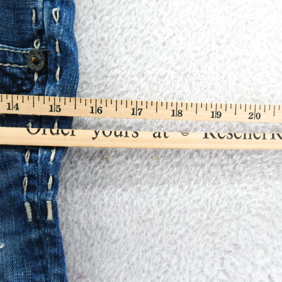 Pantalones de mezclilla MEK DNM para mujer talla 30 x 34 Bootcut azul 30x34 algodón vintage desgastado Foto 4 de 4