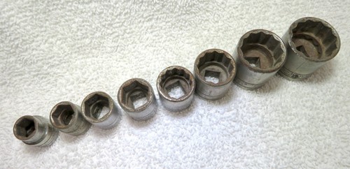 SK Tools set of 8 Sockets 13/8" drive 3/8, 7/16, 1/2, 5/8, 9/16, 11/16, 13/16, 7 - Bild 2 von 6
