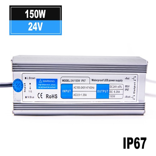 AC 240V to DC 24V 150W IP67 Waterproof Transformer Power Supply LED Light Driver - Picture 8 of 13