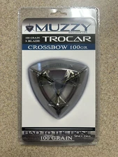 NEW 🏹🎯 1 package 3 BLADE Muzzy Trocar 100 Grain Crossbow Fixed Broadheads 🏹🎯