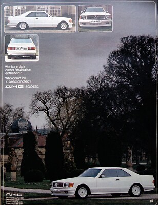 Mercedes 500 SEC AMG, originale Werbung aus 1982