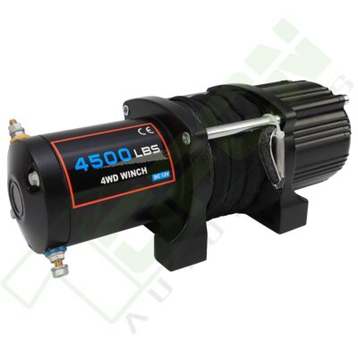 4500LBS Electric Winch 12V Synthetic Rope Truck Trailer Towing Off Road 4WD New