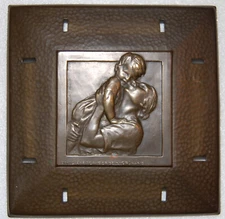 1923-FRANCE-BRONZE ART PLAQUE