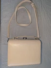 Miztique Hard Shell Crossbody Matte Bag Beige Adjustable/Detachable Strap