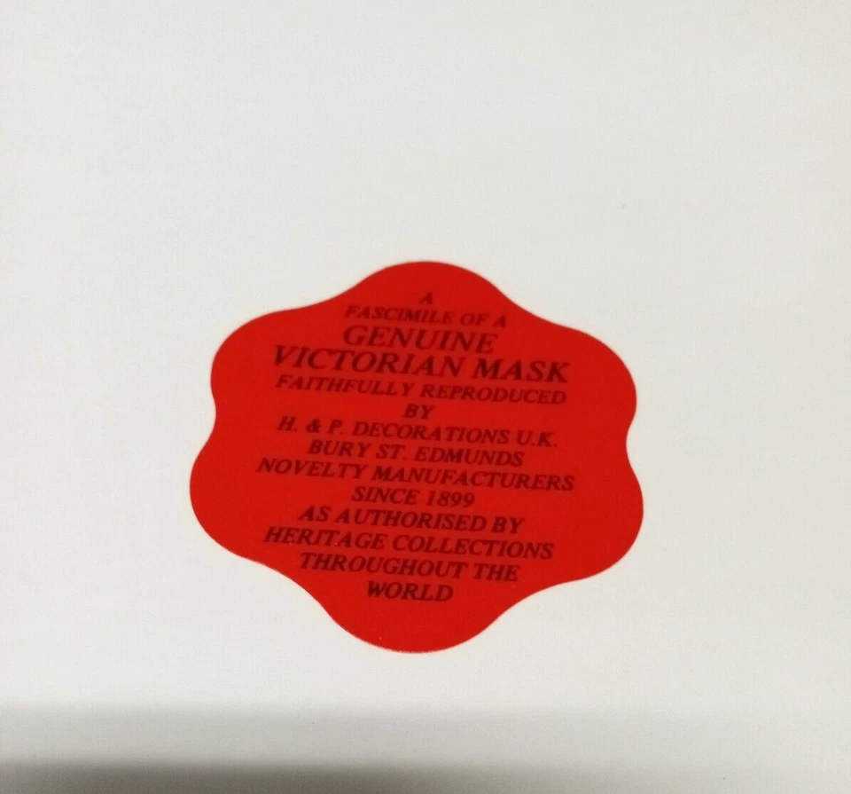 Máscara de hombre victoriano Fascimile of Gen Máscara H&P INGLATERRA Estocolmo Leksaksmuseum Foto 3 de 4