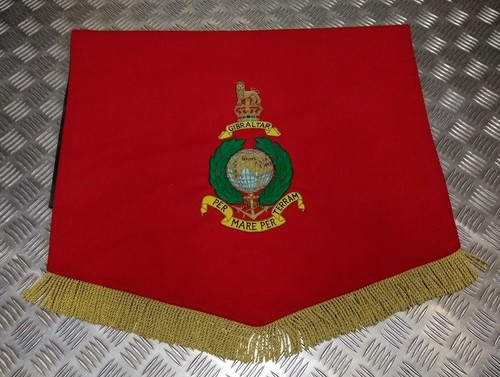 Genuine British Royal Marines RM Ceremonial / Lectern Banner PER MARE PER TERRAM - Picture 13 of 25