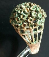 BEAUTIFUL POST MEDIEVAL VINTAGE BRONZE  RING WITH STONE MISSED