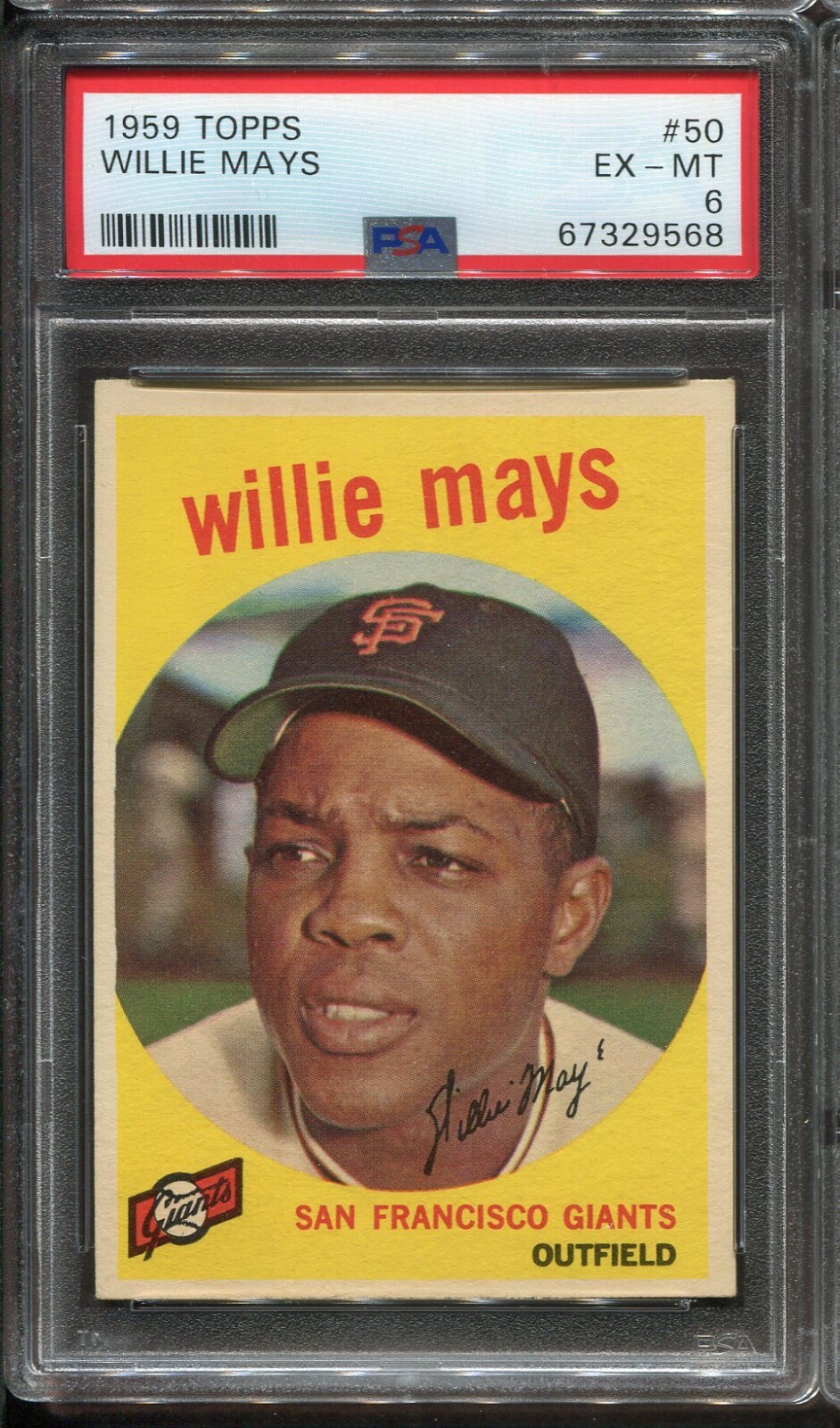 1959 Topps #50 Willie Mays PSA 6 San Francisco Giants HOF