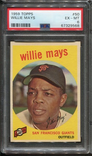 1959 Topps #50 Willie Mays PSA 6 San Francisco Giants HOF