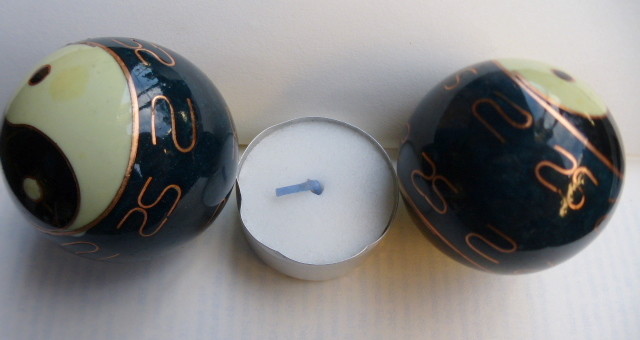 Chinese Ying Yang Hand MASSAGE Therapy BALLS~Music Chime~Baoding Cloisonne Chi