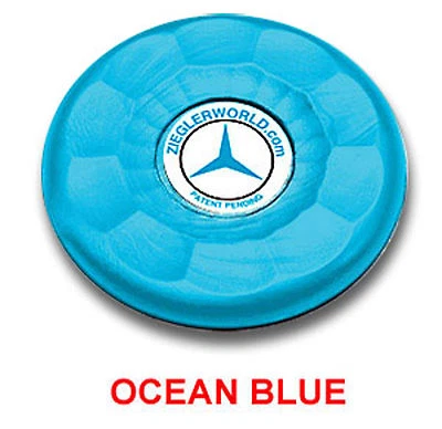 ZIEGLERWORLD 4 LARGE REPLACEMENT AMERICAN TABLE SHUFFLEBOARD PUCK CAP TOPS - OCEAN BLUE