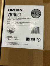 BROAN ULTRA GREEN MULTI SPEED VENTILATION FAN/LIGHT WITH BLDC MOTOR # ZB110L1
