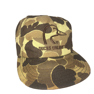 Vintage Ducks Unlimited hat Duck camo thinsulate one size duck hunting cap  USA